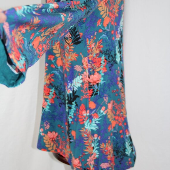 Soft Surroundings Women's Floral Print Blouse Button Down Long Sleeve Top XL - Picture 6 of 13